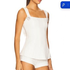 Anabella Bow Top and Anabella Shorts in White